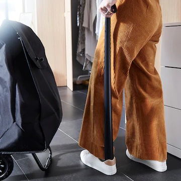 ЛОЖКА ДЛЯ ОБУВИ ОЧЕНЬ ДЛИННАЯ МЕТАЛЛИЧЕСКАЯ 80 СМ, ЧЕРНАЯ