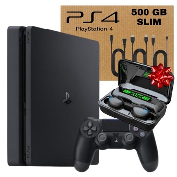 Konsola PS4 SLIM 500 GB PlayStation 4 | Akcesoria | Prezenty + GWARANCJA