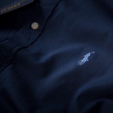 Polo Ralph Lauren koszula męska slim długi rękaw bawełna granatowa r. L