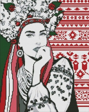 DIAMENTOWA MOZAIKA - CZARUJĄCA UKRAINKA 40X50CM