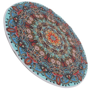 Okrągły dywanik Boho Zmywalny okrągły dywanik