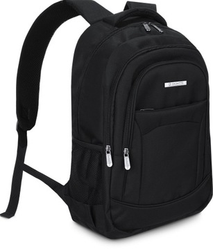 Рюкзак мужской для работы со школьным ноутбуком, молодежный, вместительный черный ZAGATTO