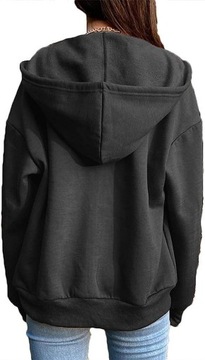 Толстовка женская, на молнии, спортивная, оверсайз.