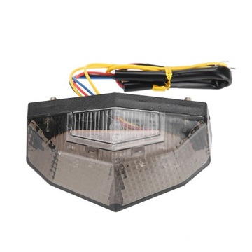 CZERWONE ŚWIATŁO STOP LED TYLNE Z KIERUNKOWSKAZEM HAMULCA DO MOTOCYKLA 12V