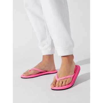 JAPONKI 4F DAMSKIE klapki lekkie na lato buty basenowe różowe F067 r. 37