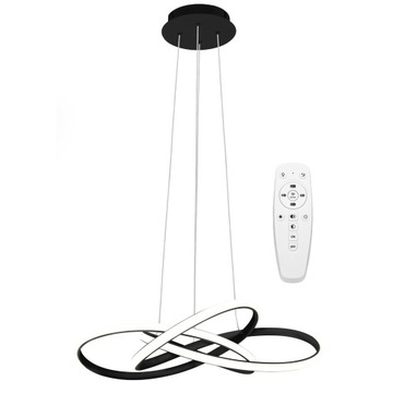 LAMPA SUFITOWA WISZĄCA RING BLACK LED + PILOT