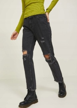 JJXX JACK&JONES SPODNIE JEANSY STRAIGHT MID WAIST 27/30