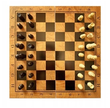 ФОН ШАХМАТЫ ШАШКИ ДЕРЕВЯННЫЕ ИГРЫ 3 В 1 24x24см
