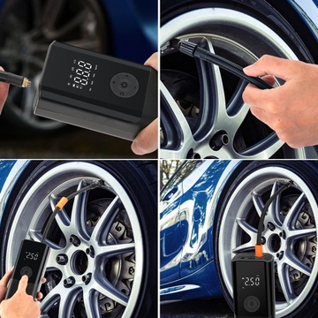 ПОРТАТИВНЫЙ АВТОМОБИЛЬНЫЙ КОМПРЕССОР ЖК-ЭЛЕКТРИЧЕСКИЙ АККУМУЛЯТОР POWERBANK LED