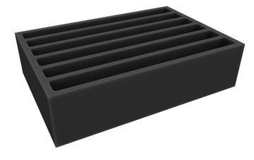 Полноразмерный пенопласт с 6 вырезами 370x32 мм.