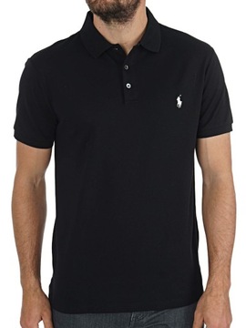 RALPH LAUREN męska koszulka polo czarna SLIM r.L