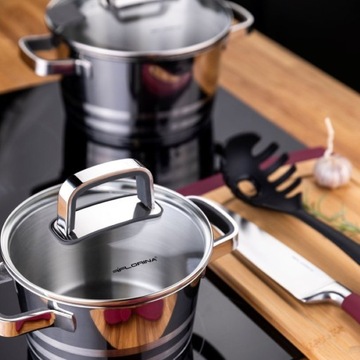 Набор горшков FLORINA Smart 8 шт. Инокс индукция