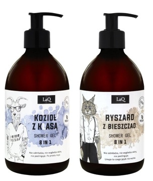 LAQ ZESTAW MĘSKICH 8w1 ŻELI p/PRYSZNIC KOZIOŁ+RYŚ