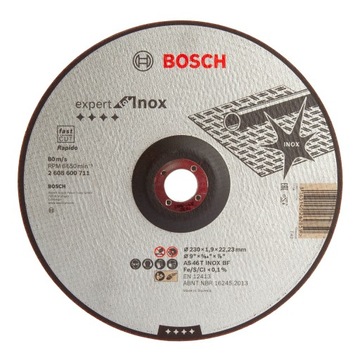 Tarcza tnąca INOX 230x1,9x22,2 BOSCH 2608600711