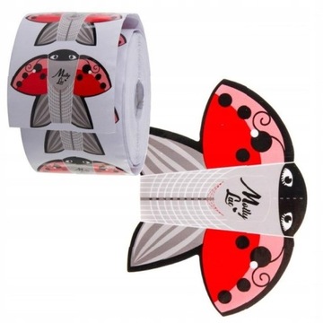 MIGDAŁKI SZABLONY formy DO PAZNOKCI ladybug 100SZT