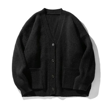 Spring Autumn Thick Needle Texture Cardigan Sweate