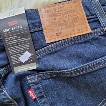 spodnie jeans LEVI'S 502 TAPER W36 L32 36x32 PREMIUM