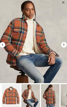 Polo Ralph Lauren kurtka / koszula męska w krate S 100% bawelna NOWA