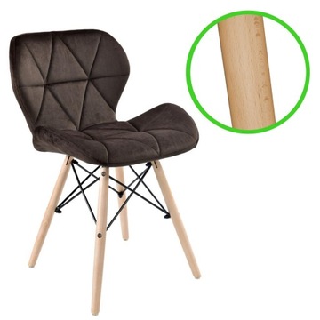CHAIR SET велюровый стул офисный стул с бархатной обивкойКоричневый