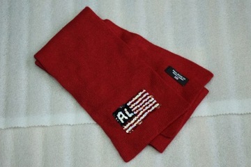 POLO RALPH LAUREN USA LAMBSWOOL SCARF Szalik Szal z Wełną 1 %