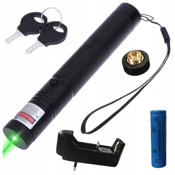 MOCNY WSKAŹNIK LASEROWY LASER POINTER ZIELONY 90km