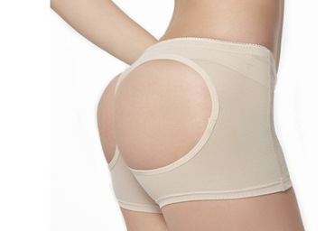 Modelujące majtki push up unoszące pośladki bielizna push up beżowa 2XL S13