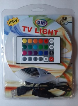 ПОДСВЕТКА ТЕЛЕВИЗОРА 16 СВЕТОДИОДОВ RGB 300см ПУЛЬТ ДУ USB