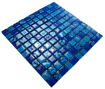 Mozaika szklana niebieska BLUE OCEAN, PŁYTKA DEKOR