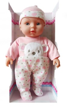 Живая кукла-пупс, большая, мягкая, интерактивная, говорящая, в одежде, в подарочной упаковке.