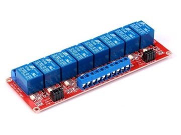Moduł 8 przekaźników 5V optoizolacja LOW / HI