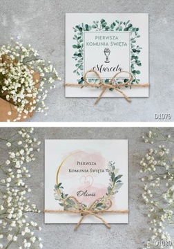 Zaproszenia na Pierwszą Komunię Świętą komunijne PERSONALIZOWANE+ GRATIS