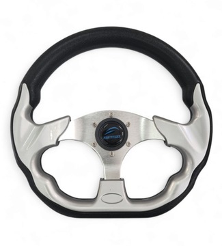 KIEROWNICA SPORT PLUS 320 MM SREBRNO-CZARNA