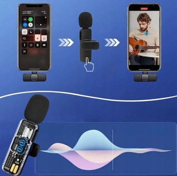 MIKROFON KRAWATOWY BEZPRZEWODOWY USB-C ANDROID