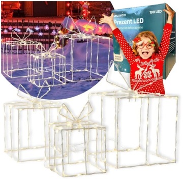ПОДАРОЧНЫЙ НАБОР ПОДАРОЧНЫЕ СВЕТИЛЬНИКИ НА РОЖДЕСТВО БЕЛЫЙ ЭКО