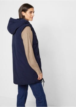 ВЕСЕННИЙ ТЕМНО-СИНИЙ ЖИЛЕТ С КАПЮШОНОМ 42 XL