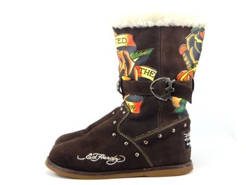 Кожаные туфли ED HARDY, размер 40/26,3 см.
