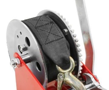 ЛЕБЕДКА, РУЧНАЯ РУКОЯТКА, РЕМЕННАЯ ЛЕБЕДКА, РУКОЯТКА 850 кг, РЕМЕНЬ 10 м.