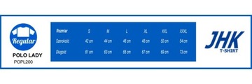 KOSZULKA POLO damska POLÓWKA bawełniana JHK POPL-200 popielata AS r. M