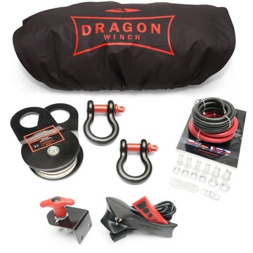 ЛЕБЕДКА DRAGON 6,4 Т, 12 В, ЭЛЕКТРИЧЕСКАЯ АВТОМОБИЛЬНАЯ ЛЕБЕДКА С СИНТЕТИЧЕСКИМ СИСТЕМОЙ