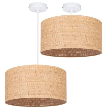 NOWOCZESNA LAMPA SUFITOWA WISZĄCA RATAN RATTAN 40