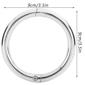 Металлическое кольцо из бычьего носа, хромированное.