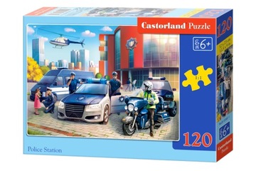 PUZZLE 120 UKŁADANKA AUTO MOTOR POLICJA 6+ CASTOR