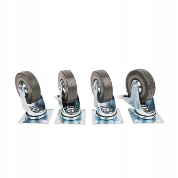 ZESTAW JEZDNY KÓŁ KÓŁEK KOŁA OBROTOWE 75 MM MAX 220 KG ZESTAW 4 SZTUKI