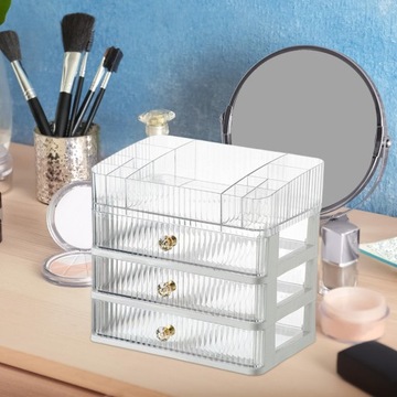 Настольное хранилище для косметики, 4 уровня, прозрачное