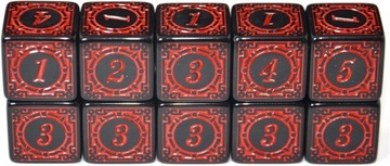 КОСТИ 1,6 СМ РПГ ХРАМ ПОЖАРА ШЕСТИГРАННЫЕ КОСТИ D6