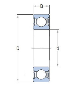 Подшипник шариковый радиальный 619/8 (698) 2RS 8x19x6