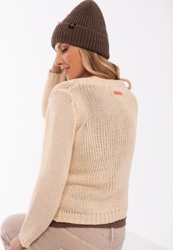 Beżowy damski bawełniany sweter S-GEA XL