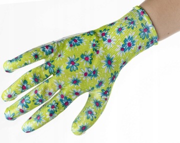 ПЕРЧАТКИ САДОВЫЕ ПЕРЧАТКИ С ЦВЕТАМИ РАЗМЕР М 1 ПАРА