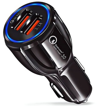 SZYBKA ŁADOWARKA SAMOCHODOWA 2xUSB 12/24V QUALCOMM QC 3.0 Quick Charge 3.0