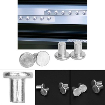 100 шт. GB867 M4 алюминиевые заклепки с плоской головкой Заклепки с плоской головкой (M4 *